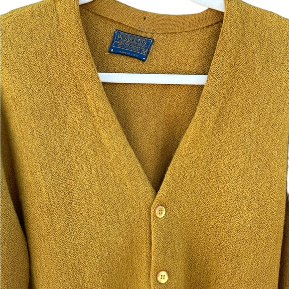 Vintage Pendleton Mustard Yellow Cardigan - Picture 3 of 7